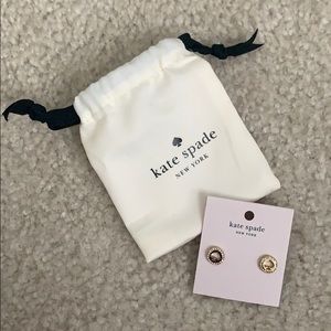 Clear/Gold Kate Spade Earrings
